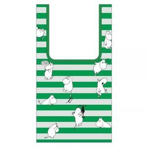 One moomin reusable shopping bag (green and white).
